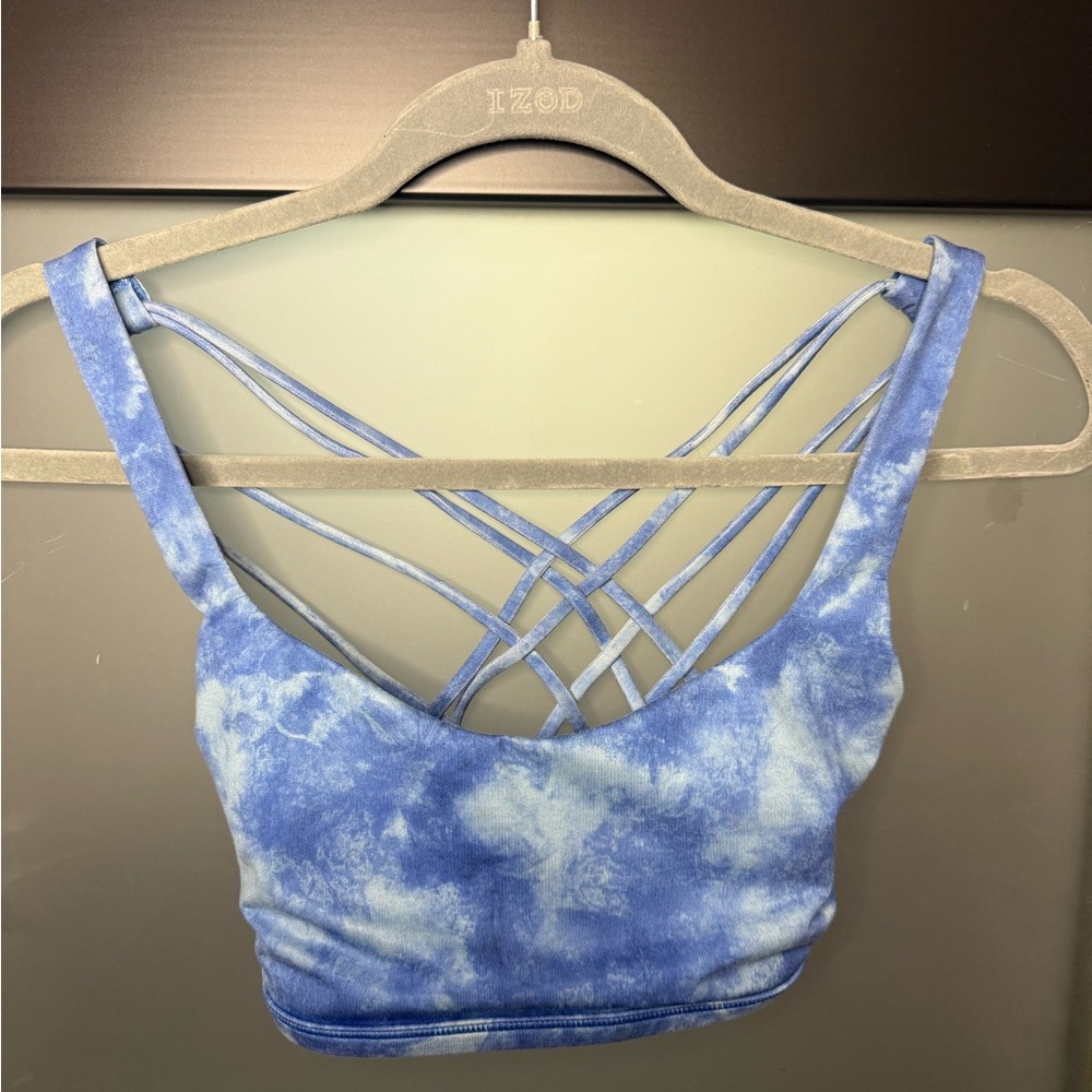 lululemon athletica Blue Tie-Dye Bra